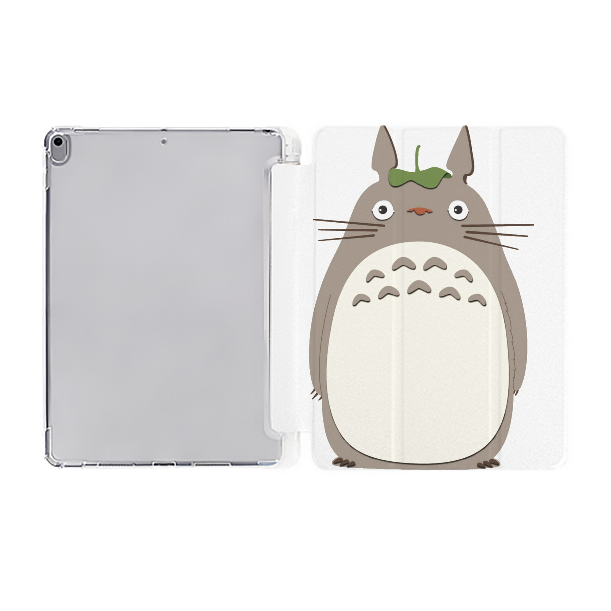 （画像用） となりのトトロ 草壁メイ 草壁サツキ My Neighbor Totoro Satsuki Kusakabe Mei Kusakabe IPad ケース ペン収納付き 三つ折りスタンド PUレザー×シリコン 対応機種9.5/10.5/10.9インチ